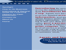 Tablet Screenshot of installmentdiscountcorp.com